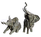 Playful Elephants Sculptures