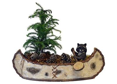 Raccoon Planter and Sculpture