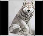 Life Size Wolf Garden Statue