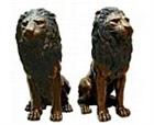 Left and Right Sitting Lions