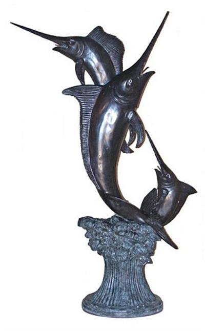 Life Size Sword Fishes Fountain Statue