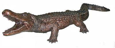 Bronze Life Size Garden Crocodile Statue