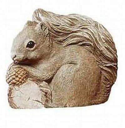 Squirrel Clutching Acorn Statue