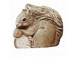 Squirrel Clutching Acorn Statue