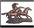 Family of Bronze Horses