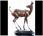 Bronze Female Baby Deer Statue