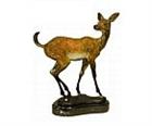 Little Deer Sculpture on Marble Base