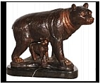 Mother and Baby Bear Bronze Sculpture - Tabletop