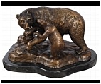 Tabletop Mama and Baby Bear - Bronze