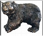 Walking Bear Figurine - Bronze