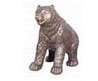 Attentive Bear Sculpture - Bronze