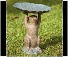 Rabbit Bird Bath Statue