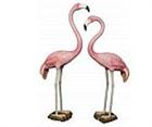 Large Flamingo Statues Pair