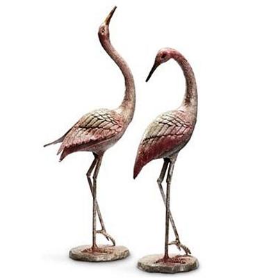 Romantic Crane Couple Statues