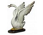 Pretty Swan Sculpture - Left Bronze