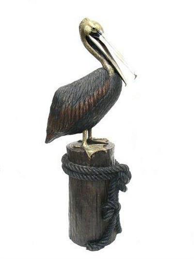 Life Size Pelican on Pedestal