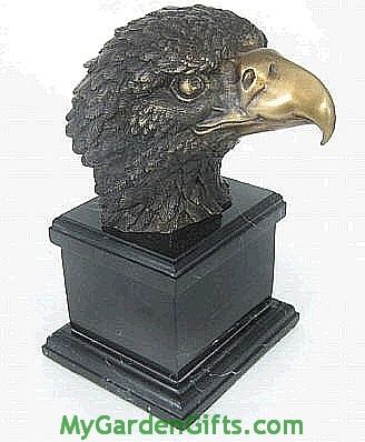 Bronze American Eagle Head on Base