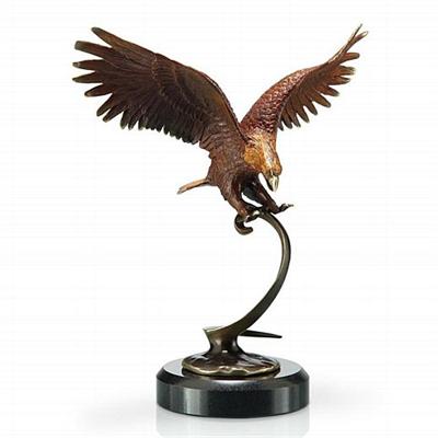 Eagle Making a Landing Sculpture