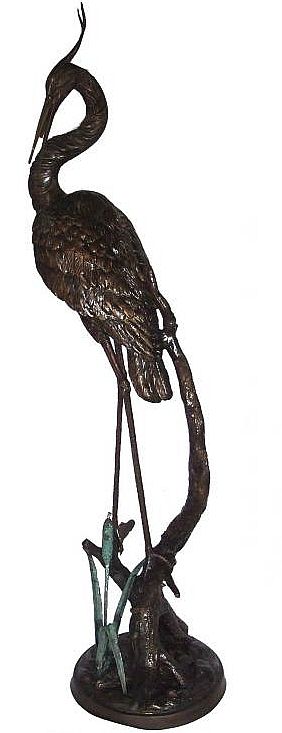 Elegant Heron Sculpture