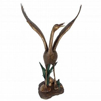 Flight of the Heron Bronze Sculpture