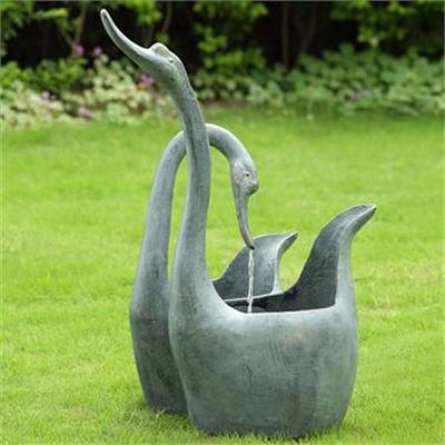 Swan Fountain Sculpture - Lovers