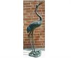 Tall Crane Pond Spitter Statue