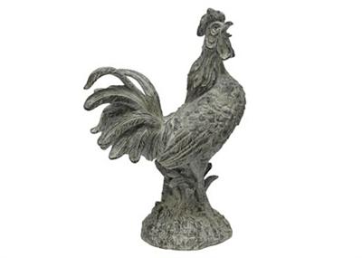 Crowing Rooster Sculpture