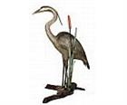 Standing Bronze Crane Sculpture