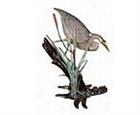 Large Coastal Heron Bronze Sculpture in Color