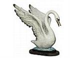 Pretty Swan Sculpture - Left Bronze