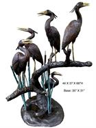 Herons on Tree Fountain Statue