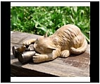 Cat Peeper Garden Sculpture