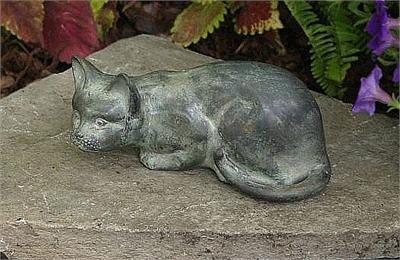 Shy Kitty Cat Statue