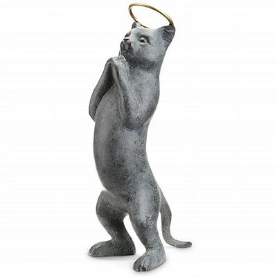 Praying Angel Cat Sculpture