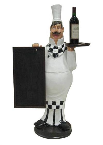 Large Chef with Chalkboard