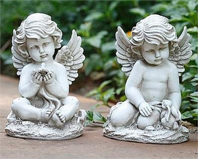 Set of 2 Cherub Sculptures