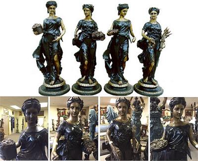 Set of Life Size Women Season Sculptures