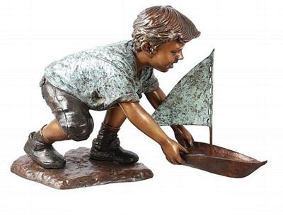 Sailing Boy Bronze Sculpture