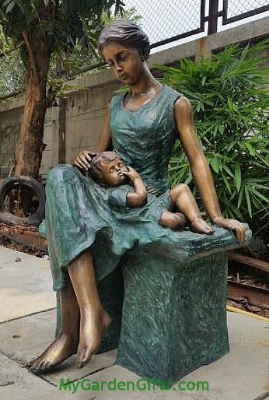 Enduring Love from a Mother Bronze Sculpture