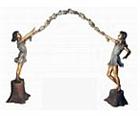 2 Girls Bronze Sculpture