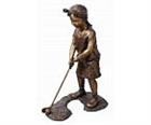 Young Female Golfer Sculpture