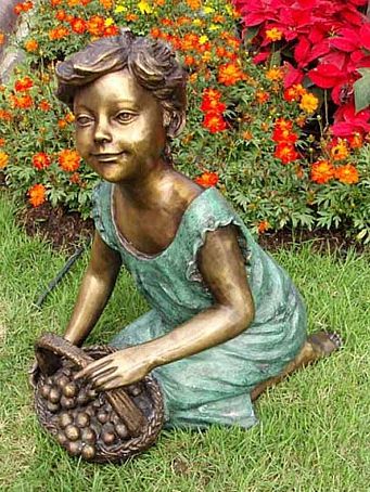 Delicate Flower Girl Sculpture