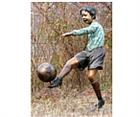 Soccer Boy with his Ball Large Sculpture