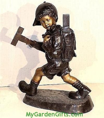 Back to School Boy Statue