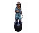 A Fireman's Little Girl Statue