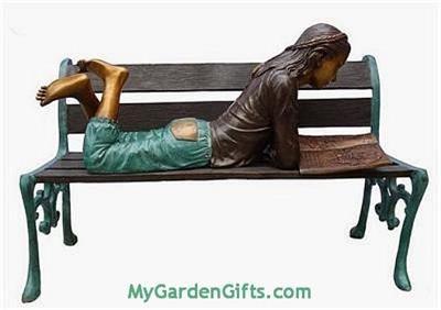 Catalina's Reading Time Girl Sculpture