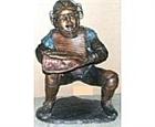 Kneeling Baseball Boy Statue