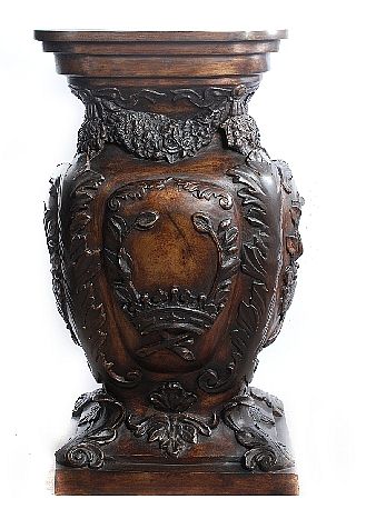 Sculpted Pedestal with Square Top