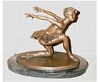 Stretching Ballerina Girl Tabletop Sculpture 2l