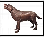 Large Bronze Labrador Retriever Sculpture